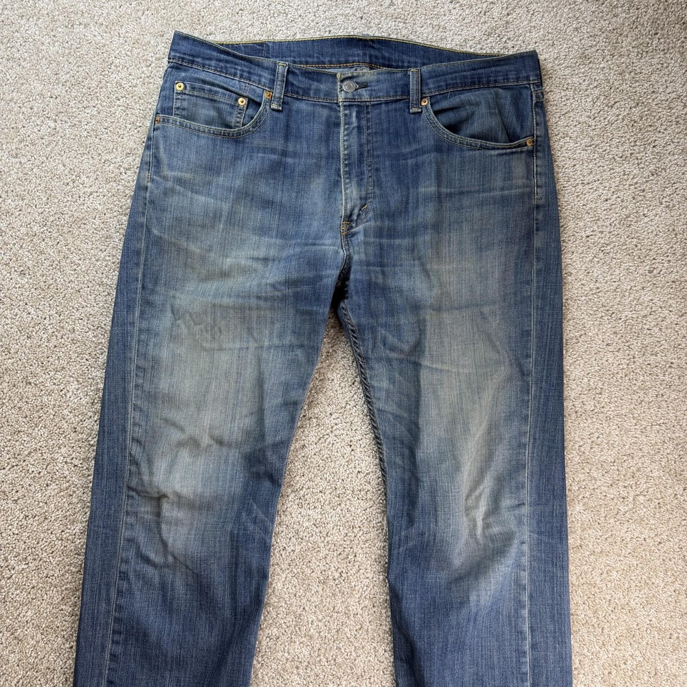 Levis 559 Jeans Mens 36x30 Medium Wash Blue Denim Relaxed Straight Stretch